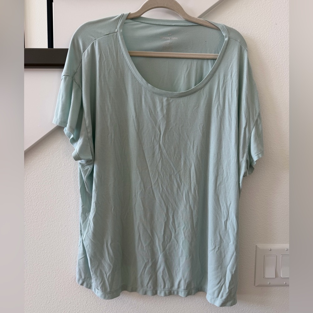 Tommy John Soft Aqua Short Sleeve Tee